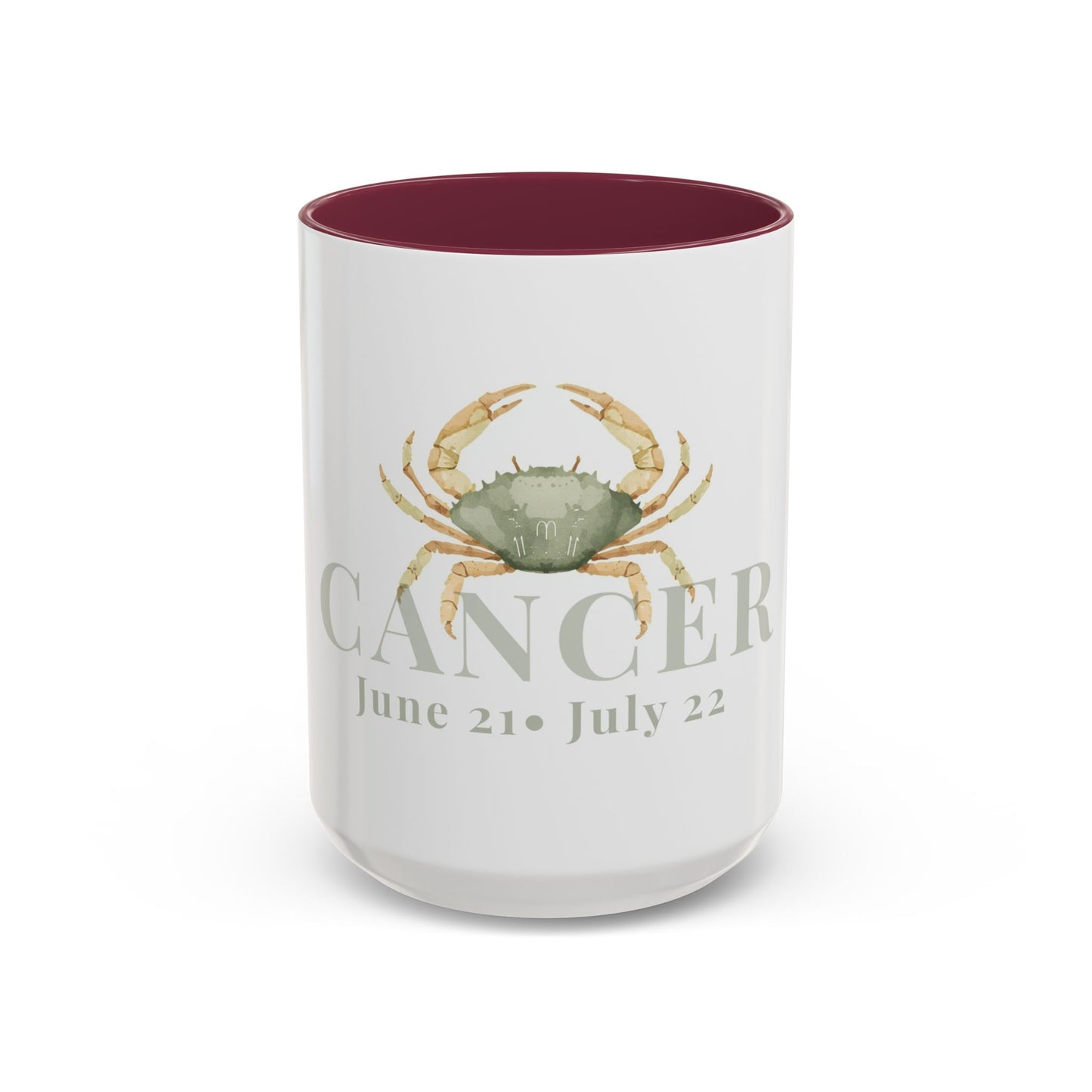 Cancer Zodiac Mug - June 21- July 22 Astrology Coffee Cup - Crab Zodiac Sign Mug - 15 oz.