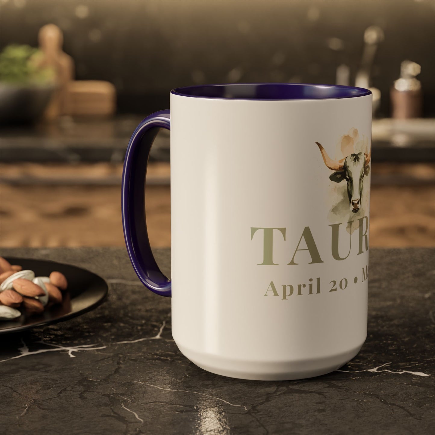 Taurus Zodiac Mug - April 20- May 20 Astrology Coffee Cup - Bull Zodiac Sign Mug - 15 oz.