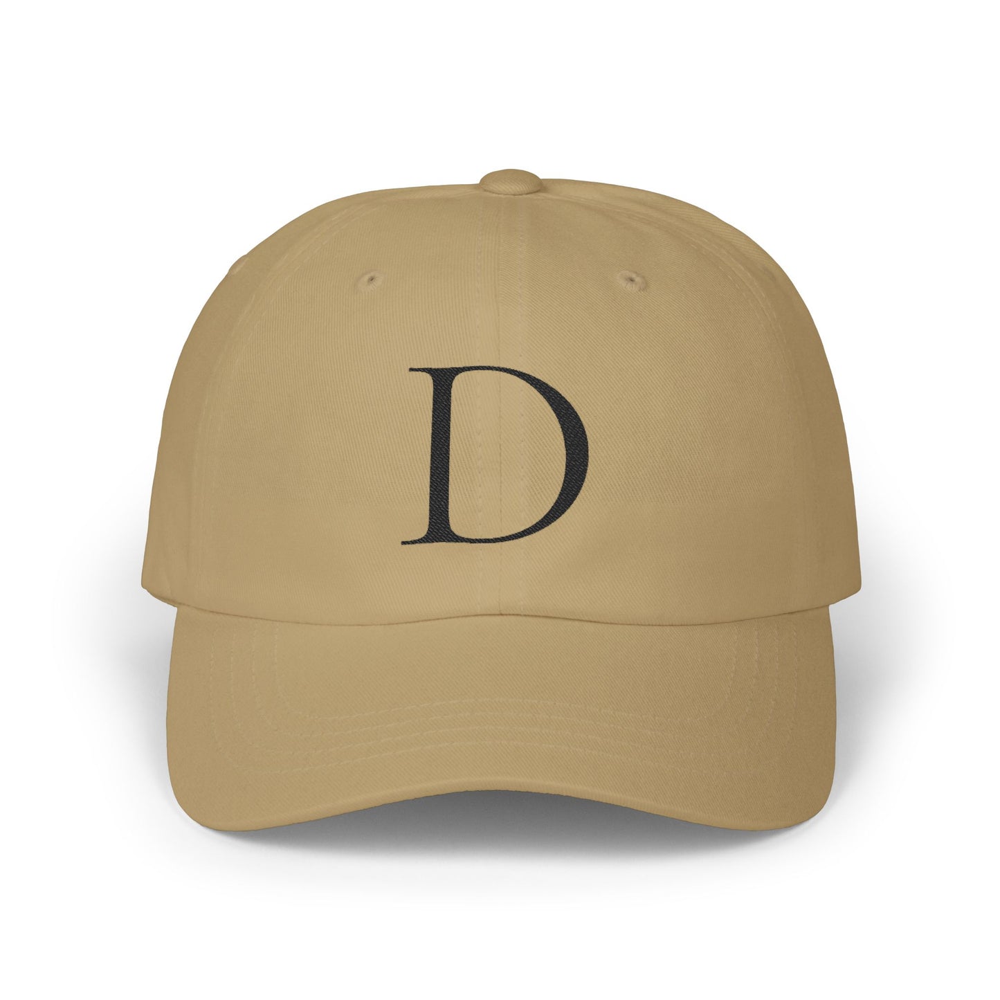 Wear My Story Embroidered Initial Hat - Letter D on the Classic Dad Cap