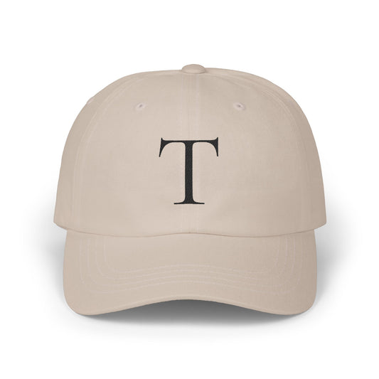 Wear My Story Embroidered Initial Hat - Letter T on the Classic Dad Cap