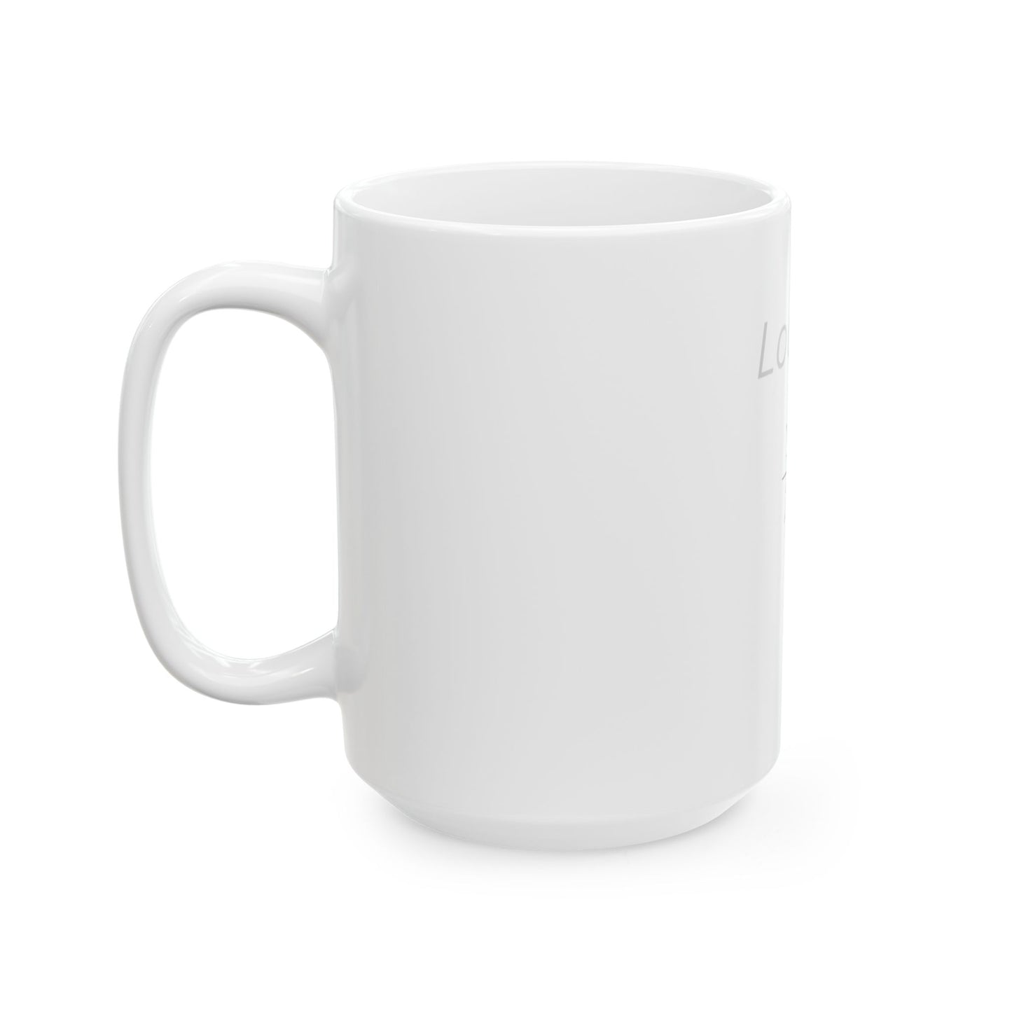 Look Up Sun Coffee Mug in Light Grey on White