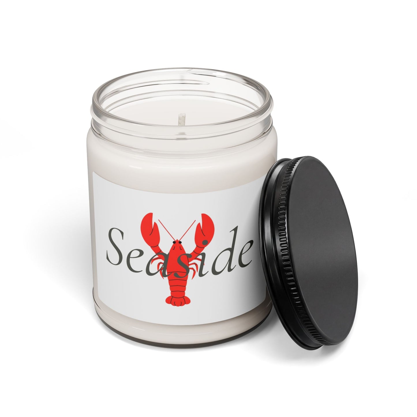Seaside Lobster Soy Candle — 9oz Scented Jar, Coastal Nautical Home Decor