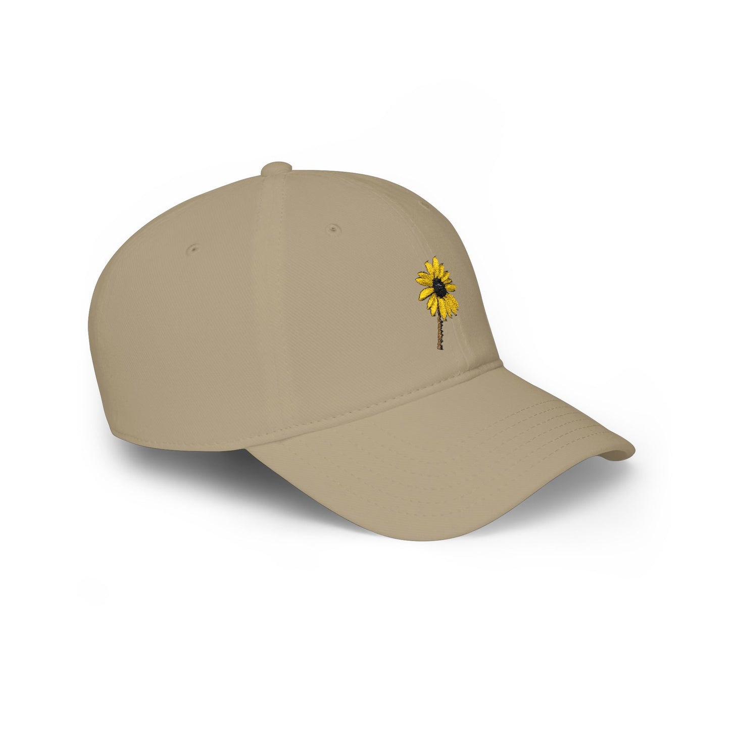 Black-Eyed Susan Mom Cap — Low Profile Baseball Hat with Embroidered flower
