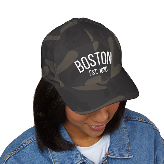 Boston Embroidered Closed-Back Cap, Stylish Baseball Hat, Gift for Sports Fans, Summer Accessory, Casual Outfit