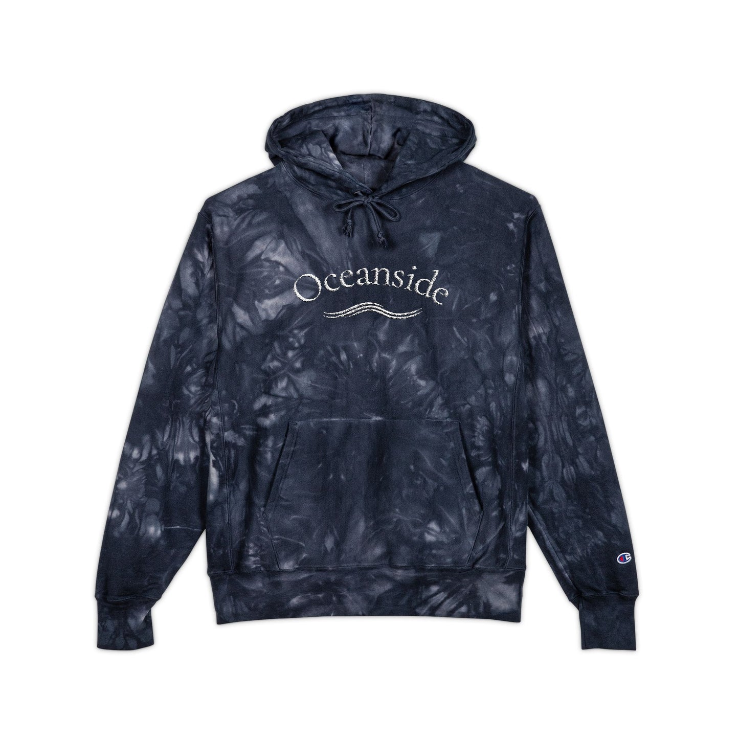 Oceanside Embroidered Tie-Dye Hoodie