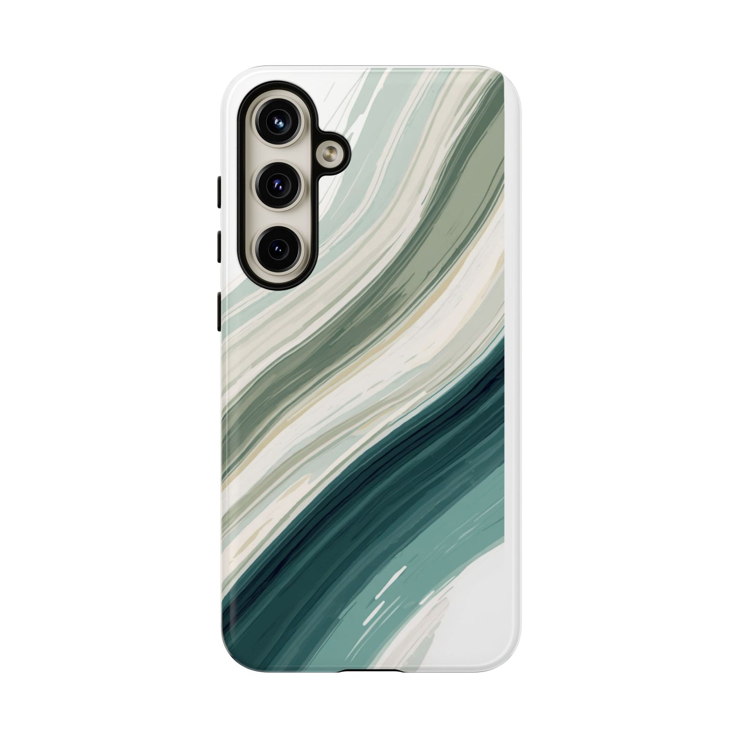 Sea Glass Drift Phone Case – Coastal Abstract Ocean Waves iPhone Case | Sage Green Minimalist Protective Cover