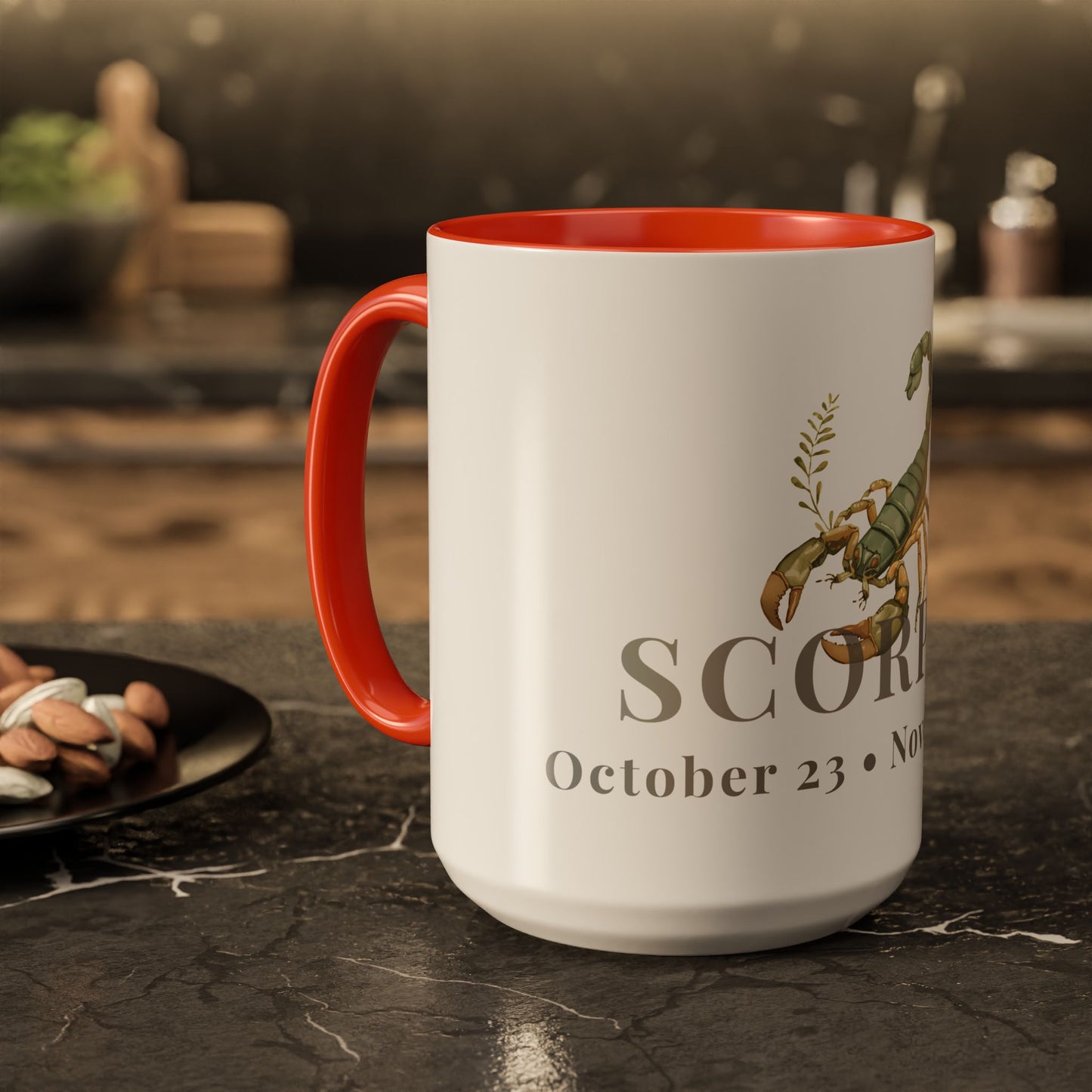 Scorpio Zodiac Mug - October 23 - November 21 Astrology Coffee Cup - Scorpion Zodiac Sign Mug - 15 oz.
