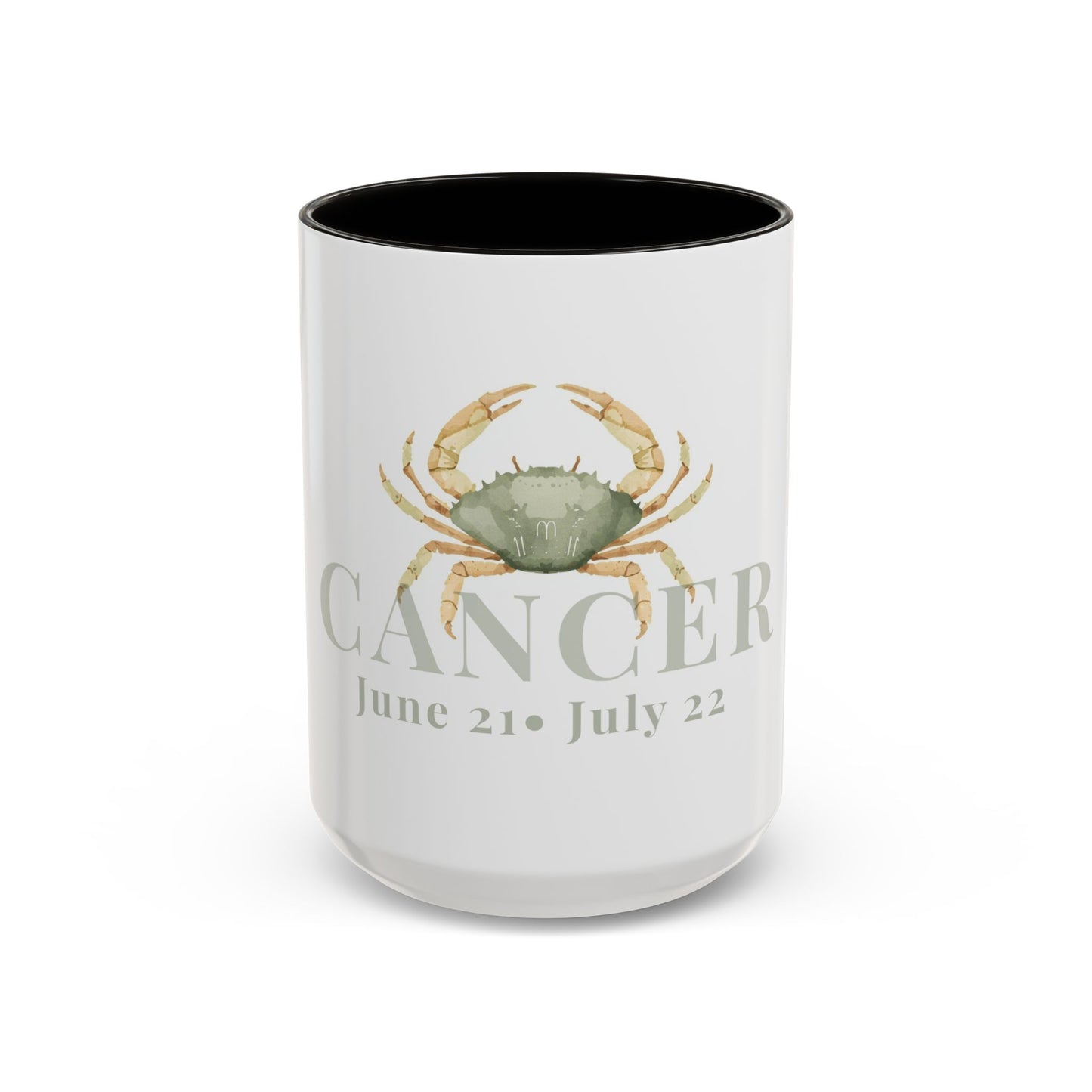 Cancer Zodiac Mug - June 21- July 22 Astrology Coffee Cup - Crab Zodiac Sign Mug - 15 oz.