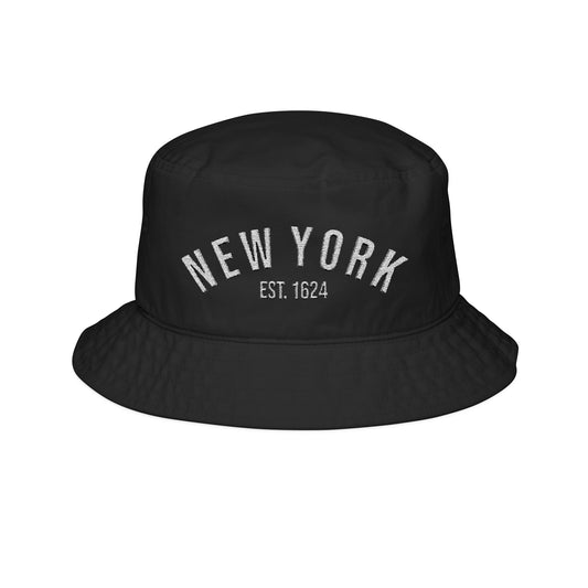 Wear My Story -New York Embroidered Bucket Hat, Stylish Summer Accessory, Trendy Sun Protection, Unique Gift Idea, Perfect for Festivals, Outdoor Adventures
