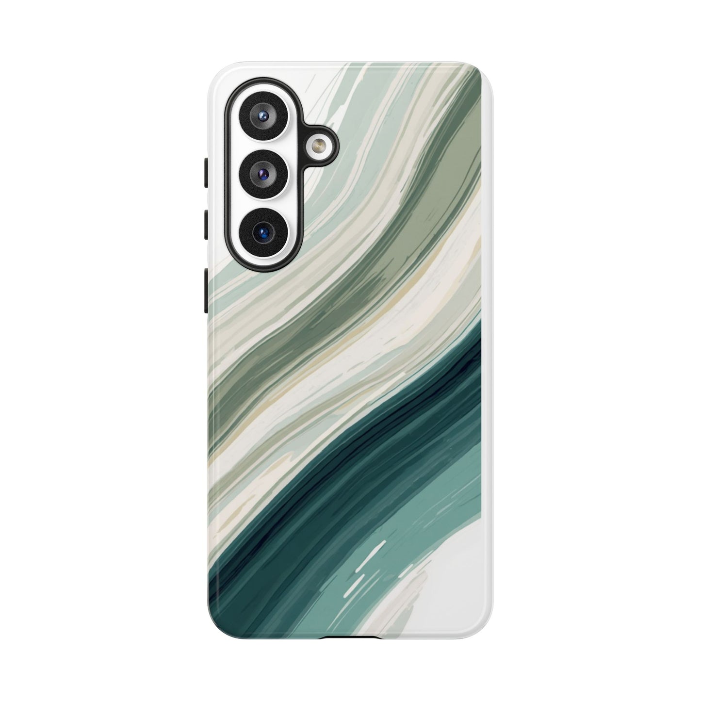 Sea Glass Drift Phone Case – Coastal Abstract Ocean Waves iPhone Case | Sage Green Minimalist Protective Cover