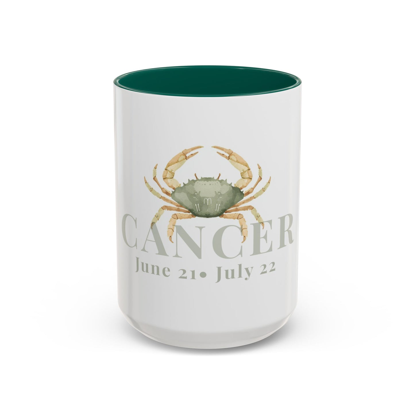 Cancer Zodiac Mug - June 21- July 22 Astrology Coffee Cup - Crab Zodiac Sign Mug - 15 oz.