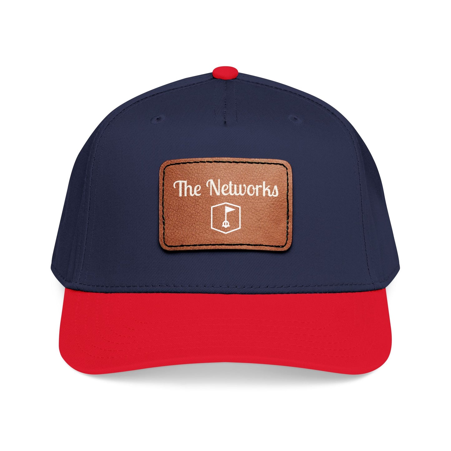 Copy of Mid Profile Baseball Cap with Leather Patch (Rectangle)