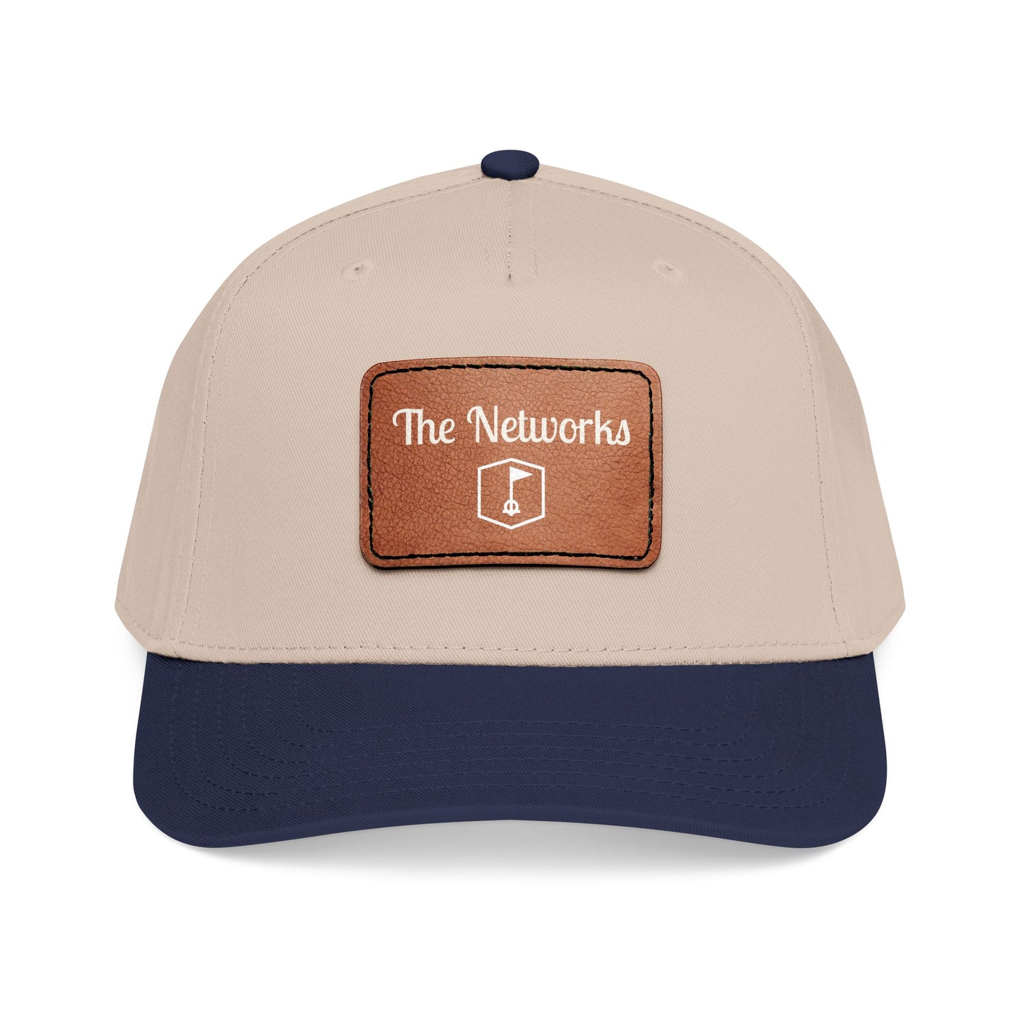 Copy of Mid Profile Baseball Cap with Leather Patch (Rectangle)