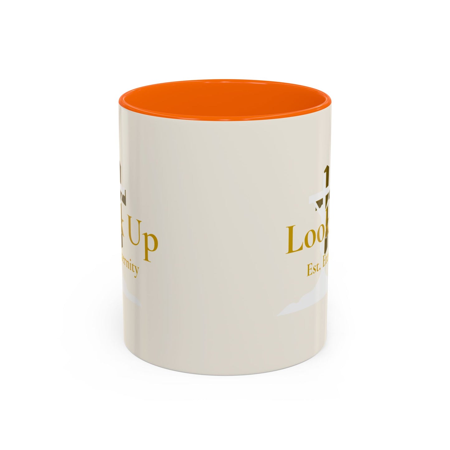 Look Up Est. Eternity Accent Coffee Mug with Cross – 11 oz & 15 oz