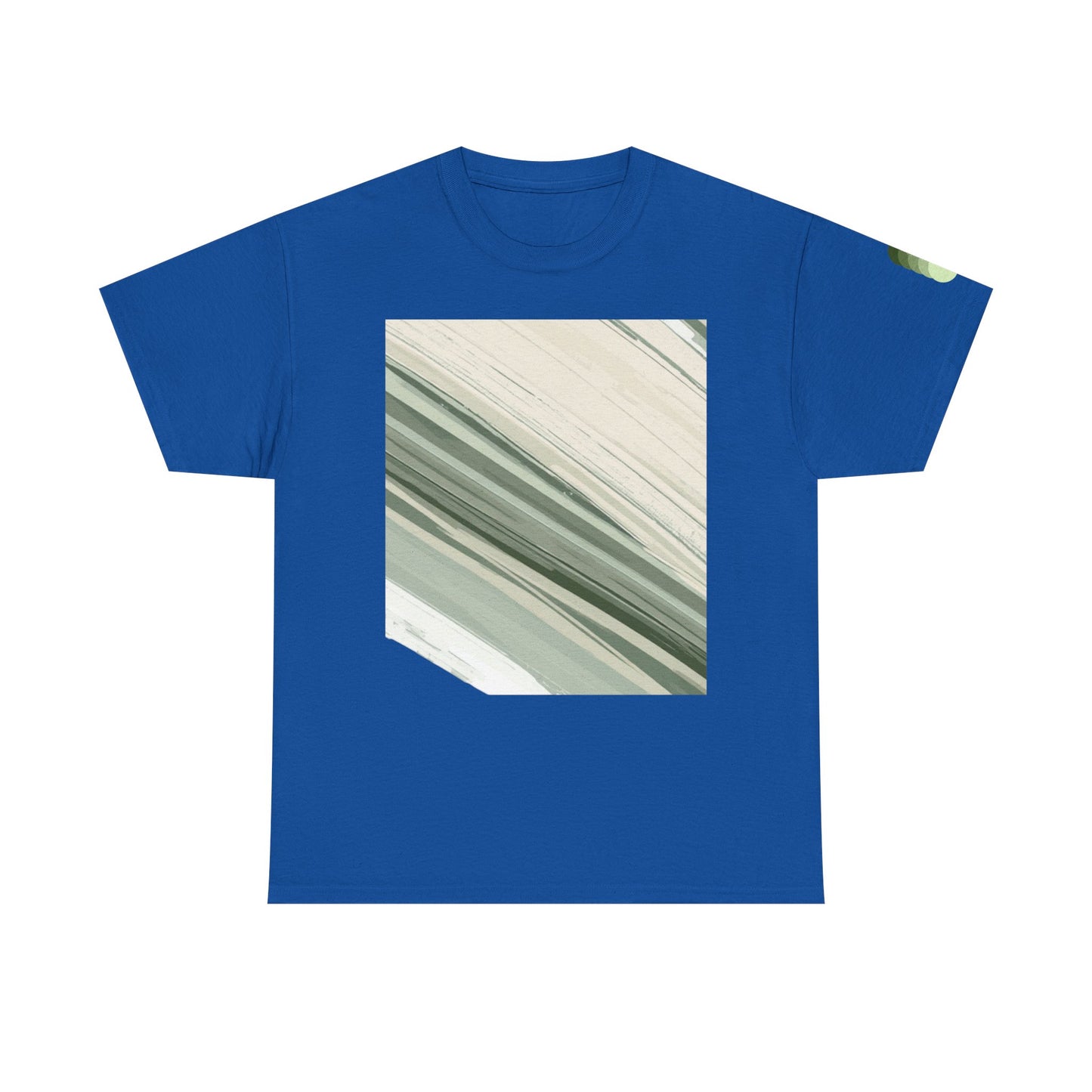 Sea Glass Drift Unisex Heavy Cotton Tee – Abstract Coastal Wave Graphic Shirt | Minimalist Sage Green Aesthetic Tee
