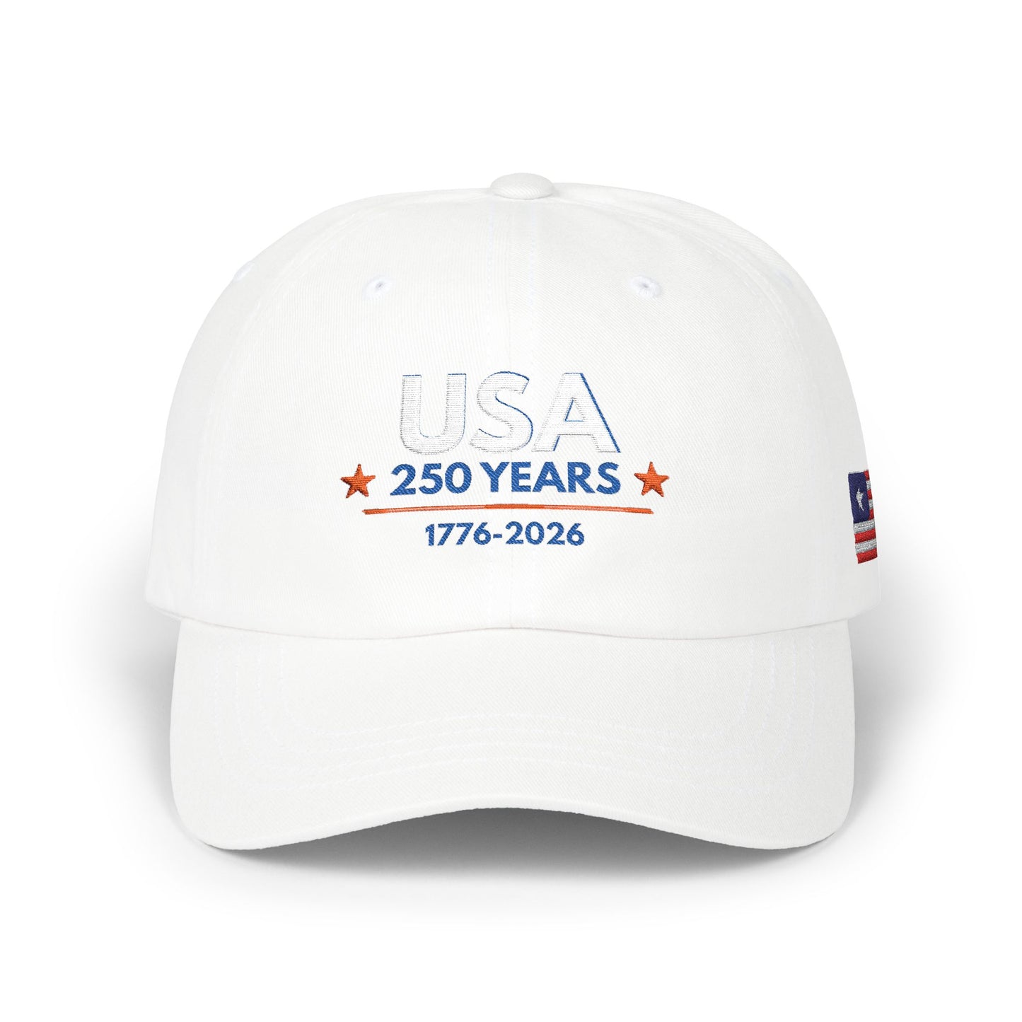 USA 250 Years Embroidered Classic Dad Cap | 1776–2026 Patriotic Anniversary Hat