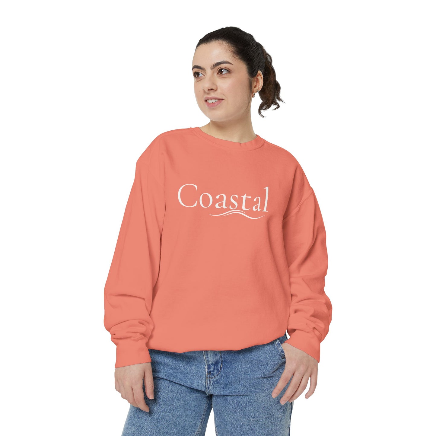 Beach Graphic Sweatshirt — Retro Wave Script Pullover