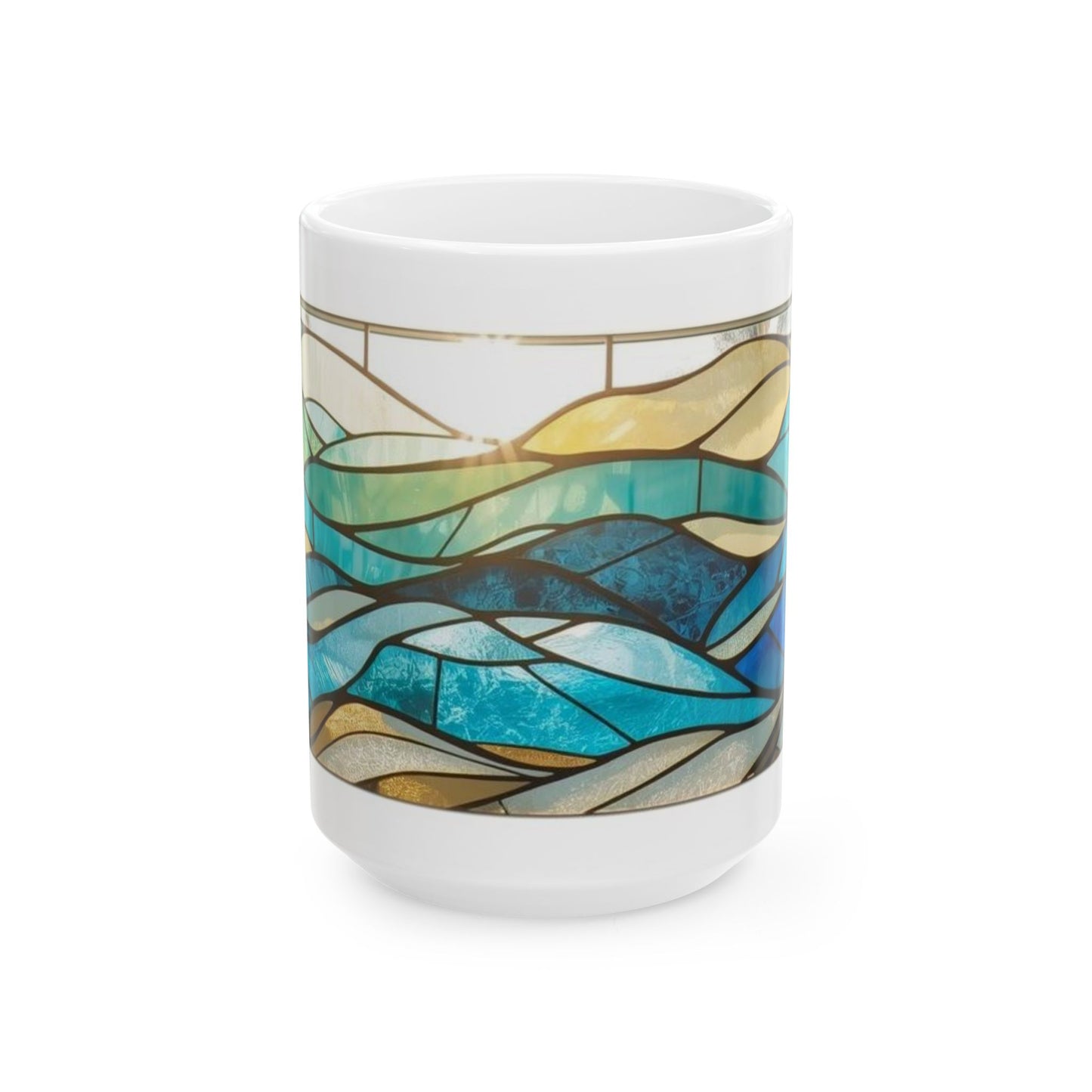 Sea Glass Wave Mosaic Mug – 11oz/15oz