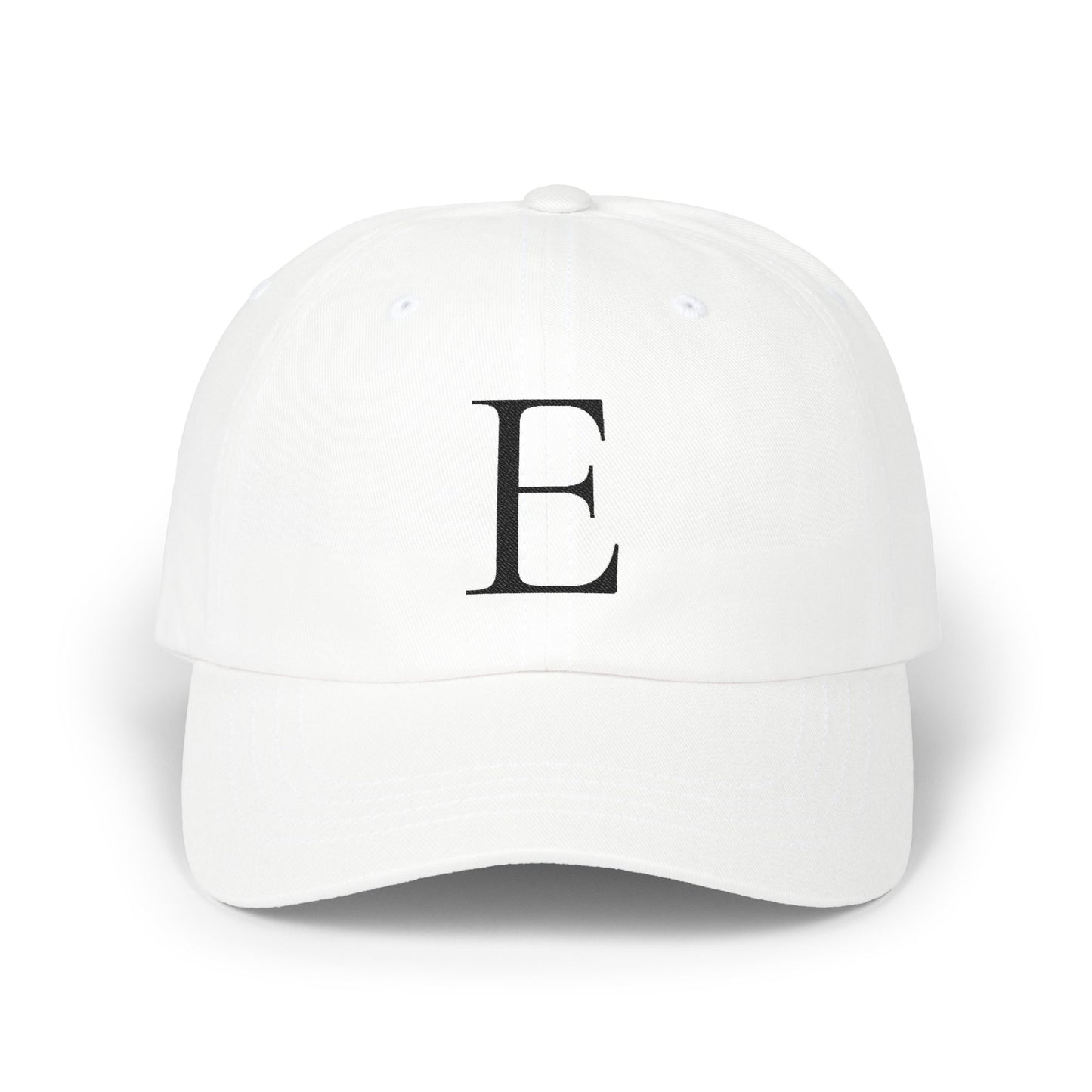 Wear My Story Embroidered Initial Hat - Letter E on the Classic Dad Cap