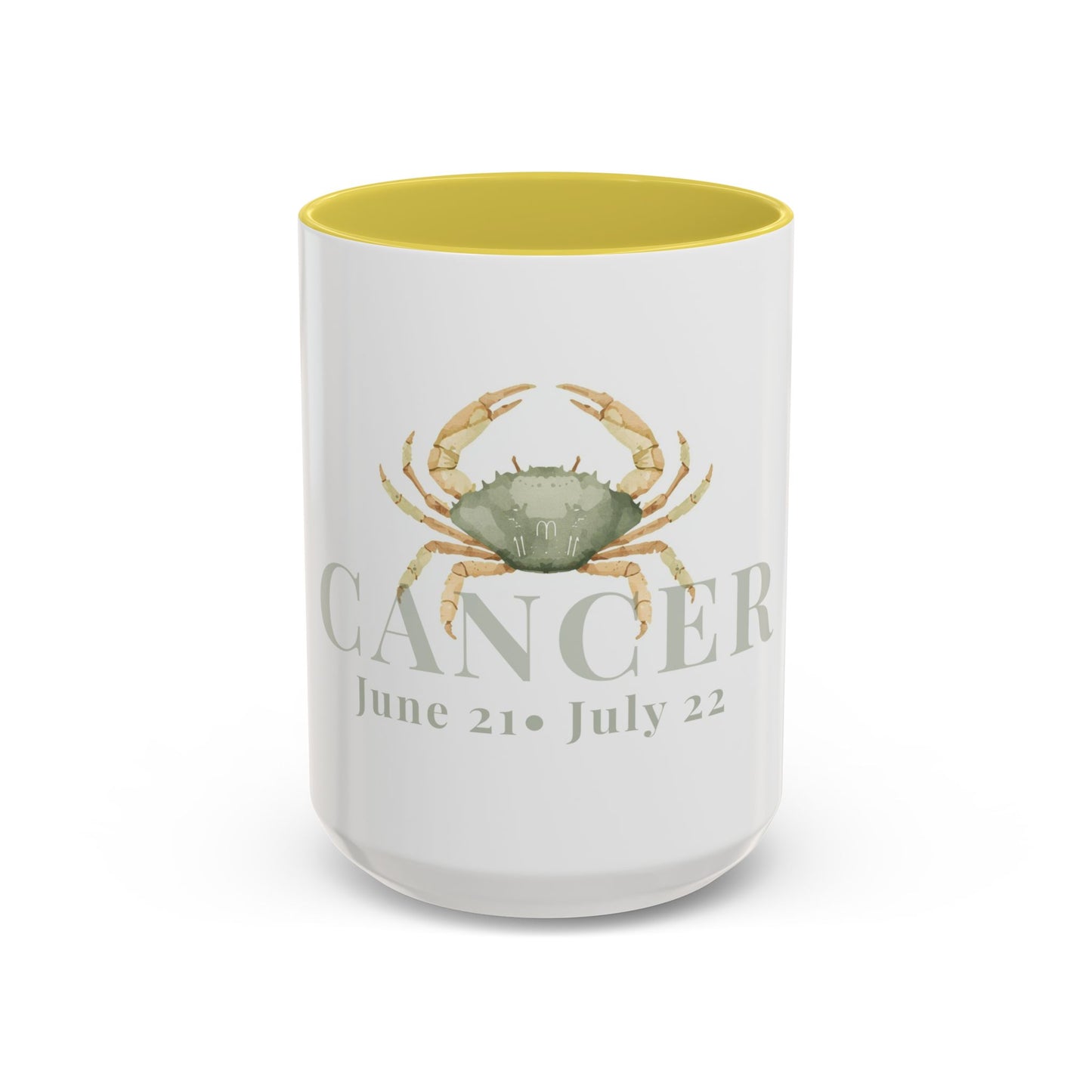 Cancer Zodiac Mug - June 21- July 22 Astrology Coffee Cup - Crab Zodiac Sign Mug - 15 oz.