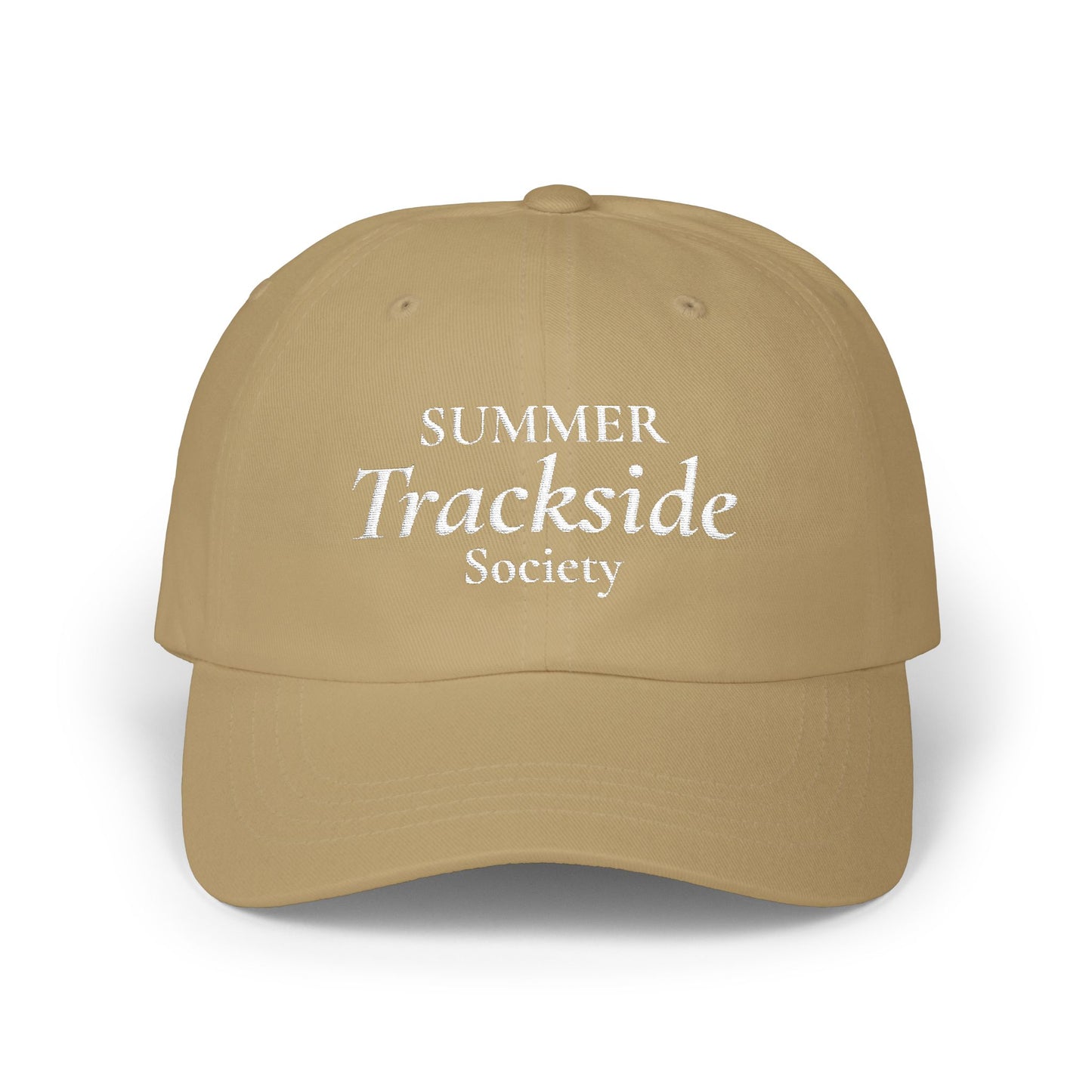 Trackside Society Classic Dad Cap — "Summer Trackside Society" Embroidered Baseball Hat