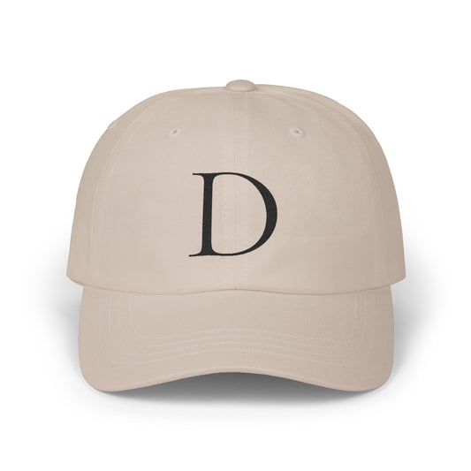 Wear My Story Embroidered Initial Hat - Letter D on the Classic Dad Cap