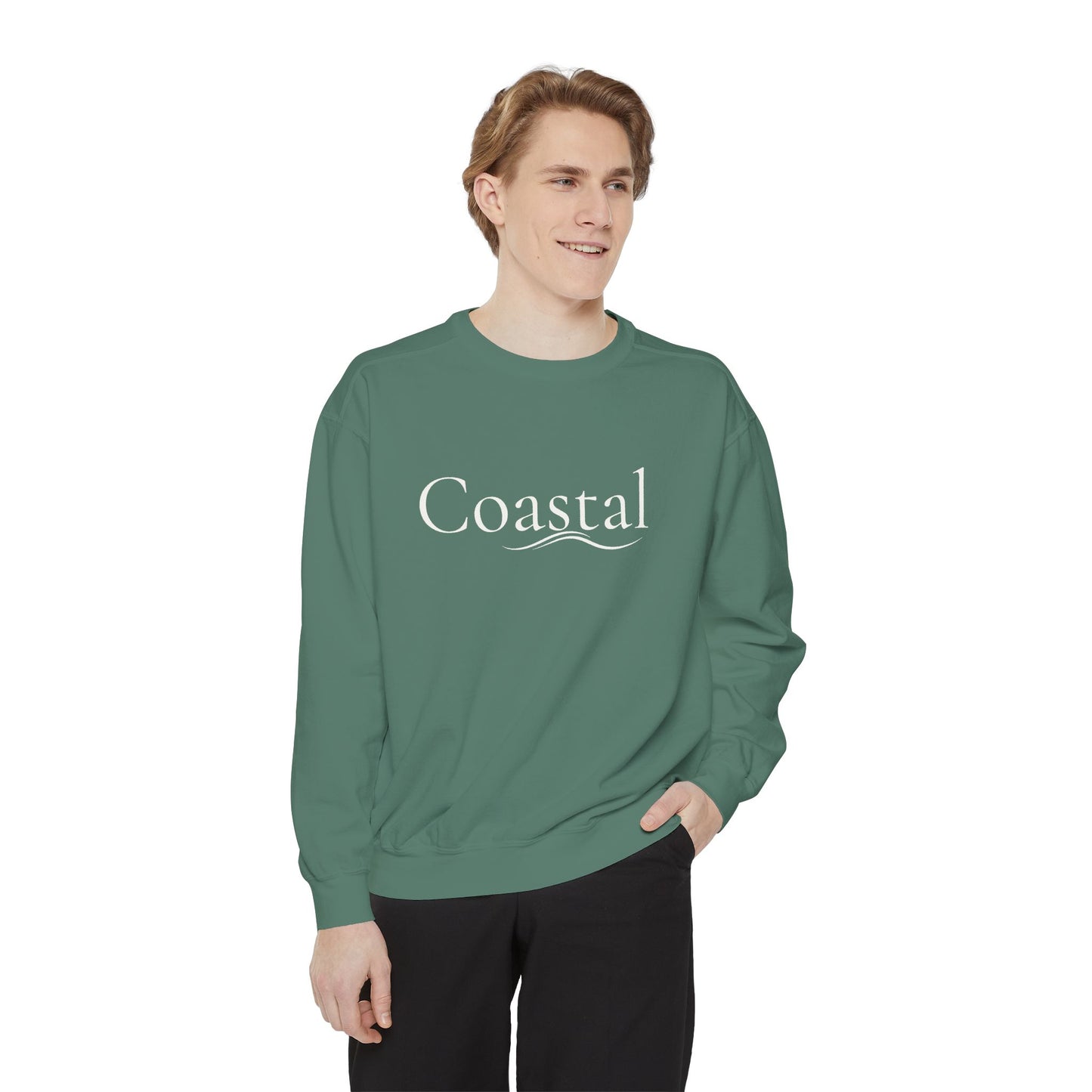 Beach Graphic Sweatshirt — Retro Wave Script Pullover
