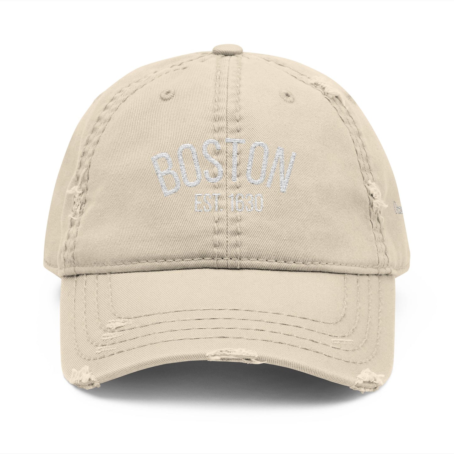 Personalized Boston EST. 1630 Vintage Distressed Dad Hat | Custom Side Name Embroidered Cap | Classic New England Baseball Hat | Gift for Him or Her
