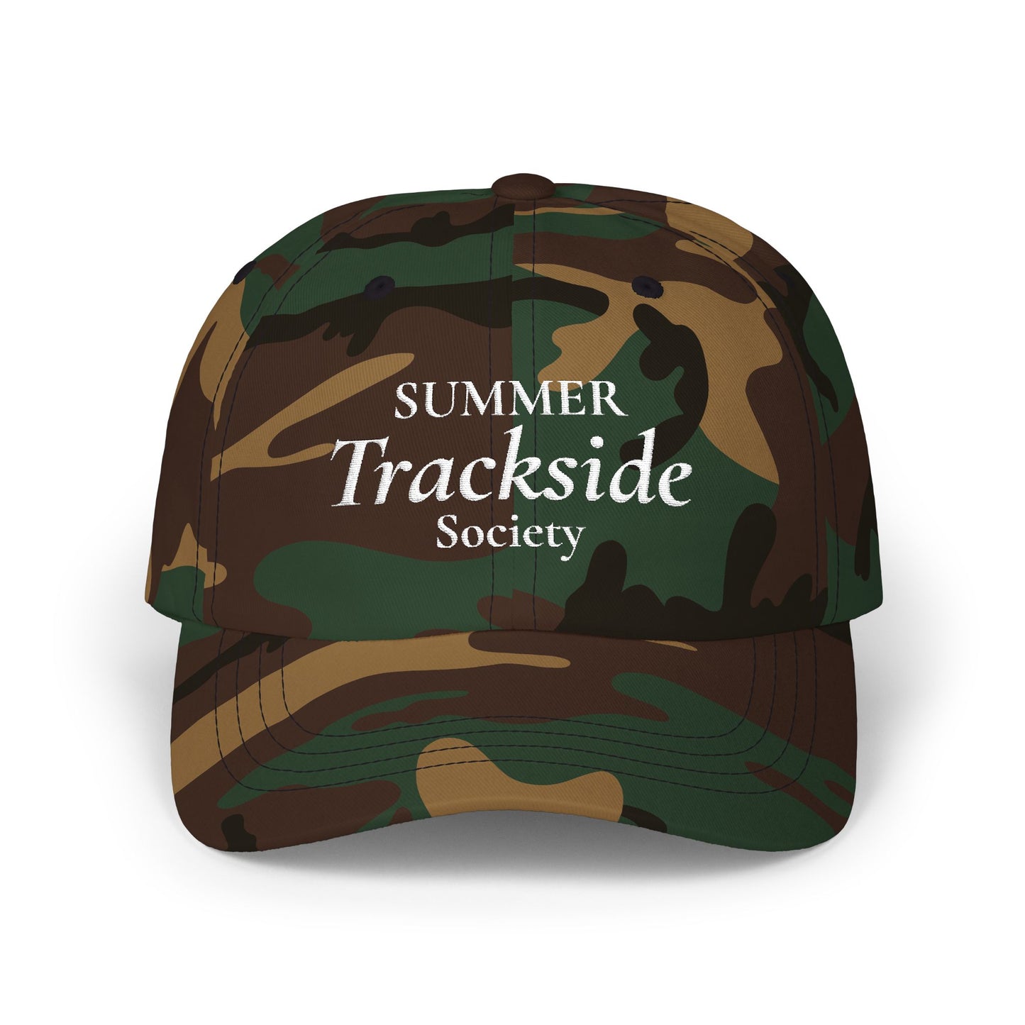 Trackside Society Classic Dad Cap — "Summer Trackside Society" Embroidered Baseball Hat