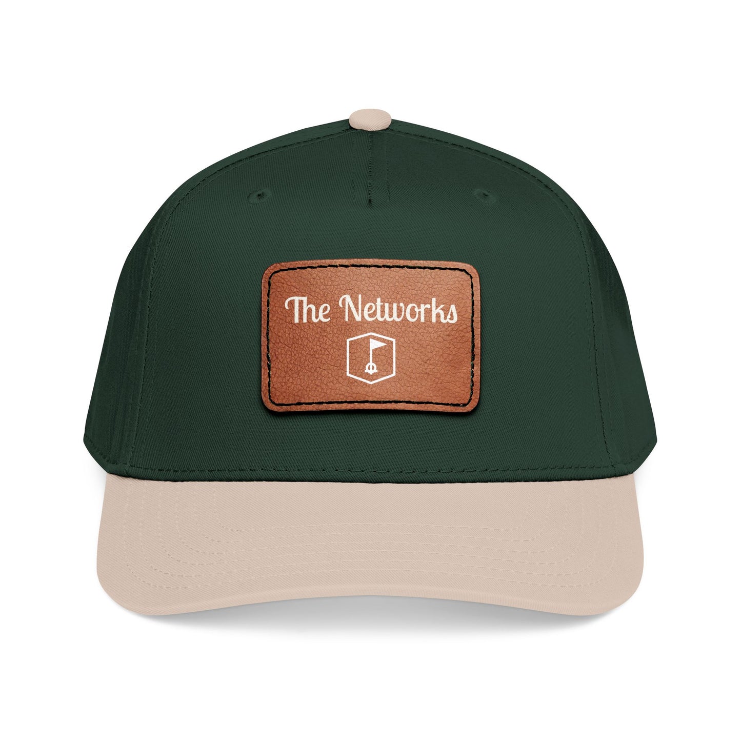 Copy of Mid Profile Baseball Cap with Leather Patch (Rectangle)