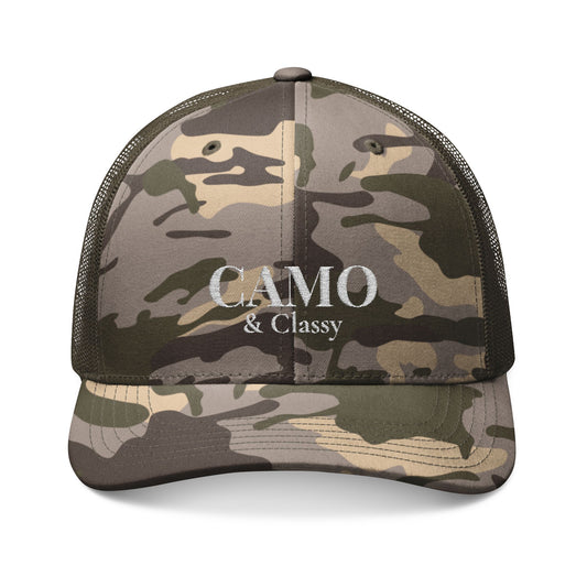 Camo & Classy Trucker Hat (Embroidery)