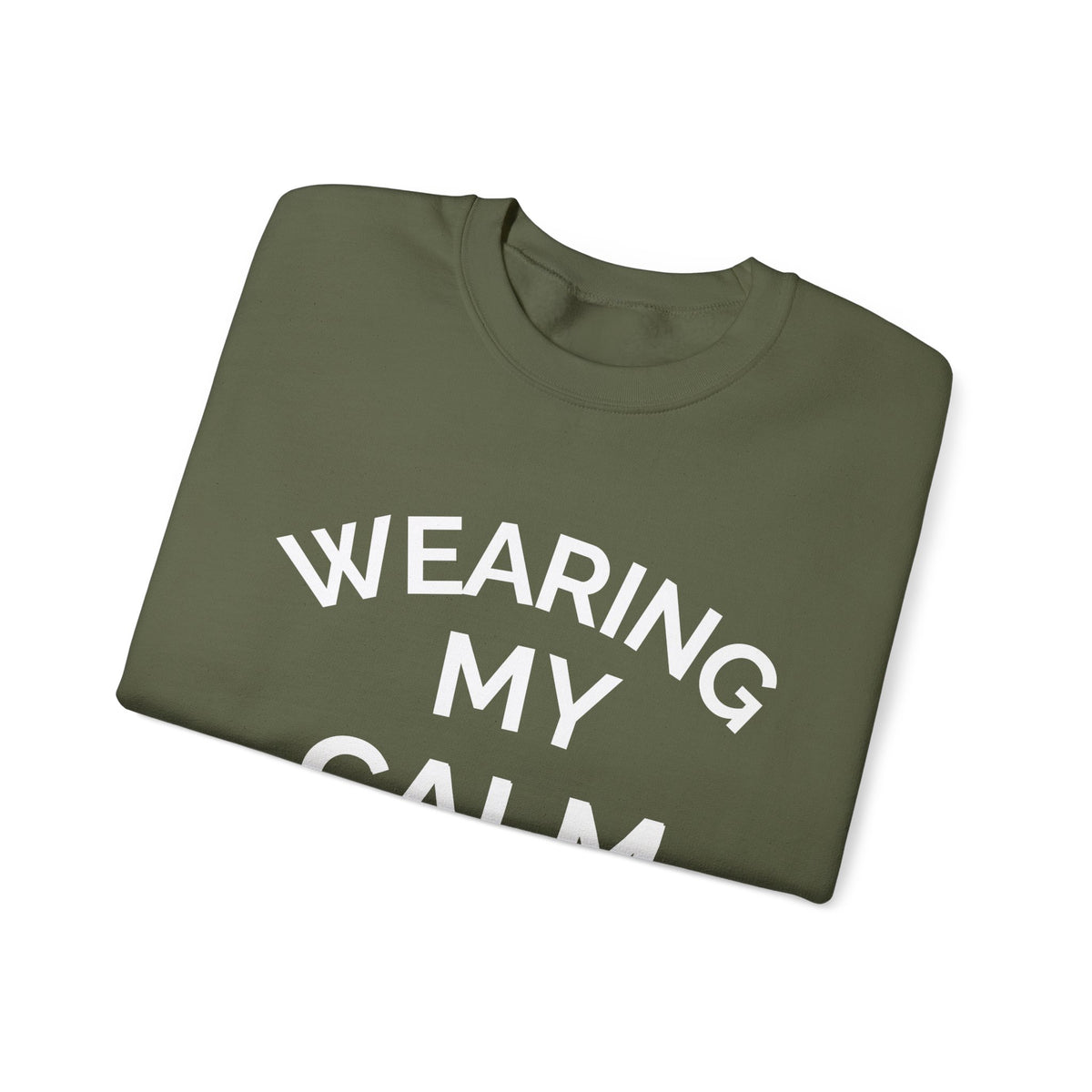 Wearing My Calm Crewneck Sweatshirt, Cozy Unisex Sweatshirt, Relaxed Fit Apparel, Gift for Mindfulness Lovers, Everyday Comfort Wear, [...]