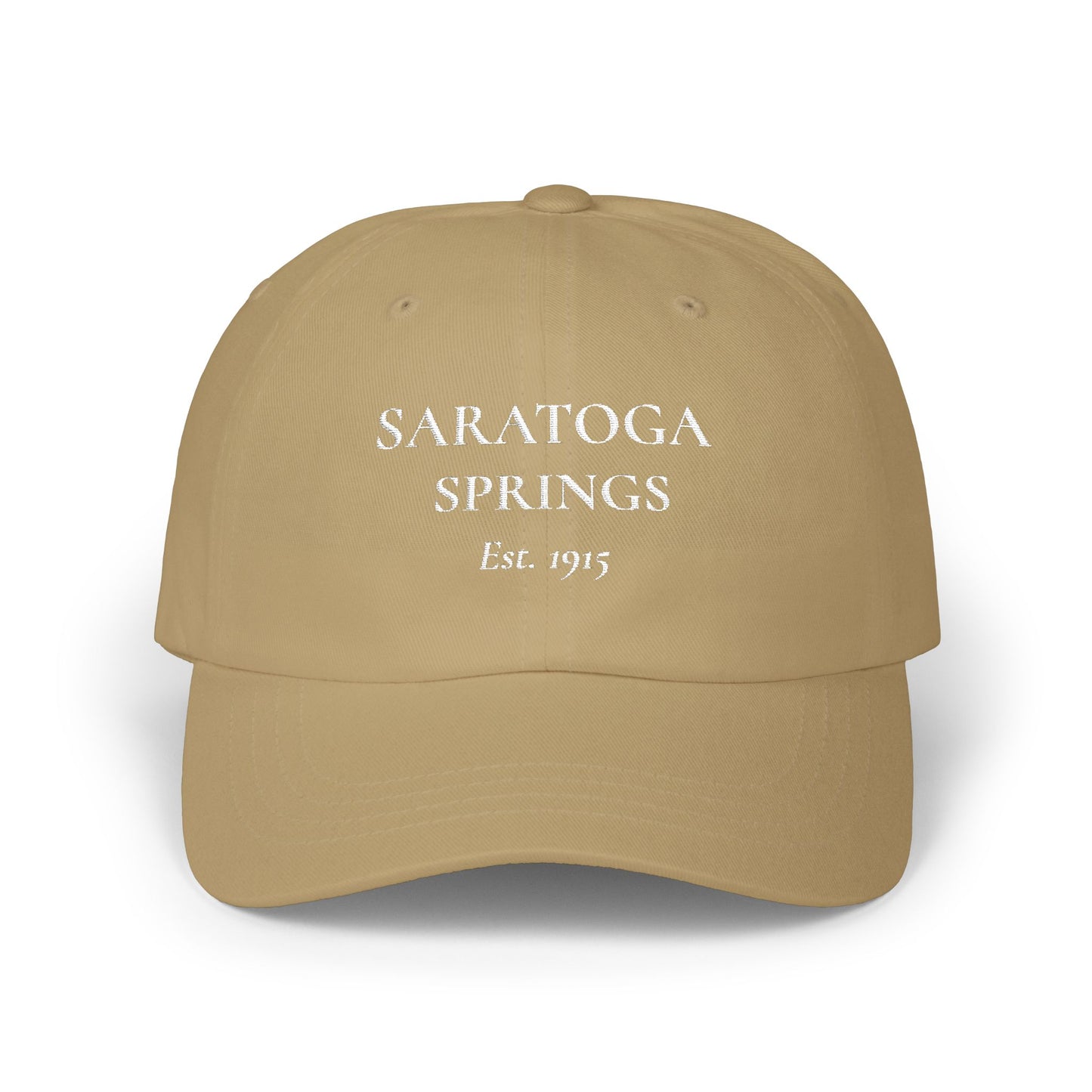 Saratoga Springs Dad Cap — Vintage 'Est. 1915' Equestrian Baseball Hat