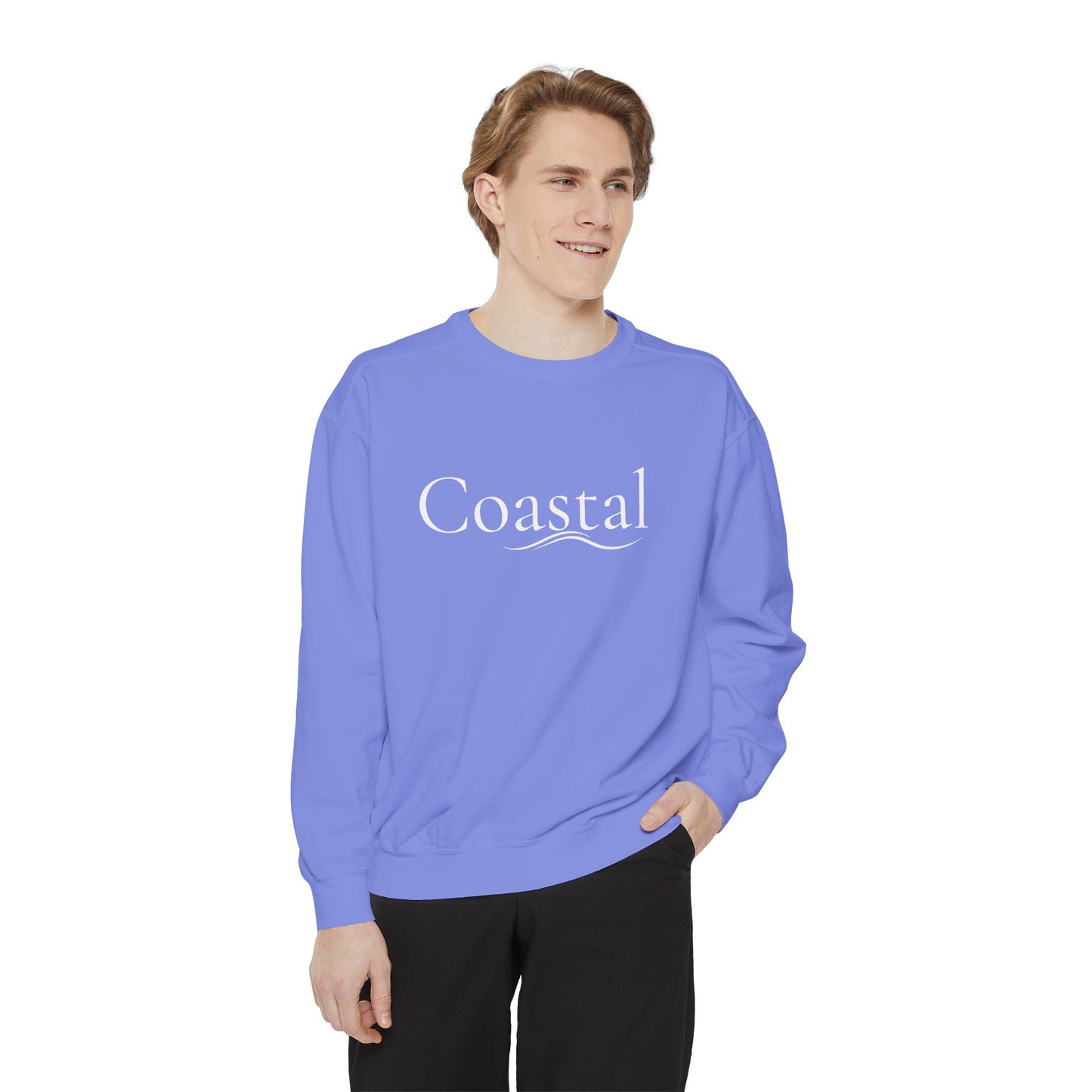 Beach Graphic Sweatshirt — Retro Wave Script Pullover