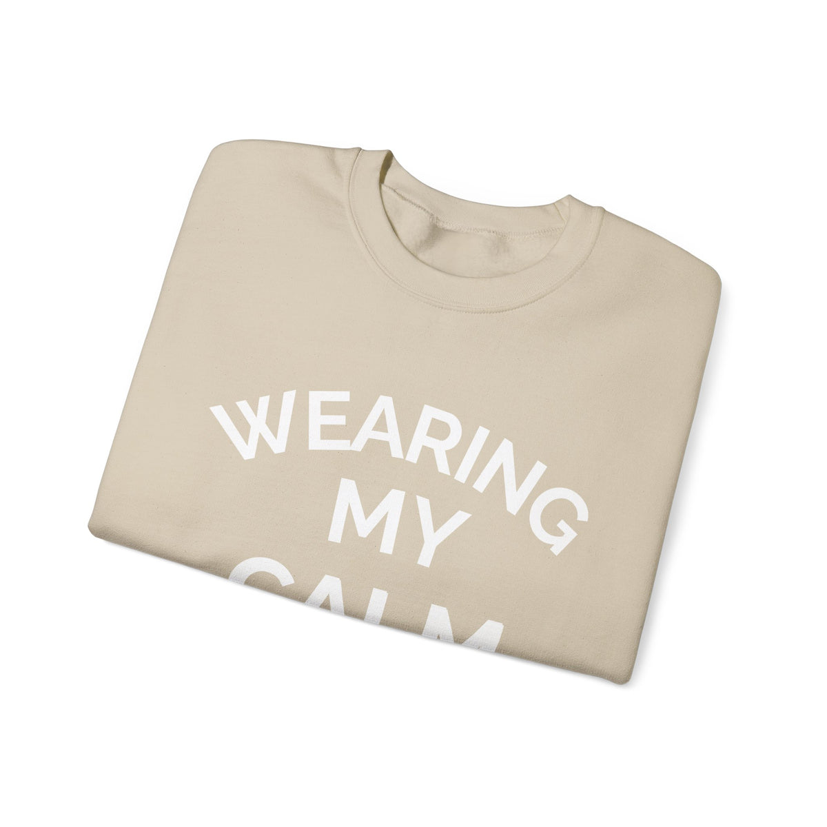 Wearing My Calm Crewneck Sweatshirt, Cozy Unisex Sweatshirt, Relaxed Fit Apparel, Gift for Mindfulness Lovers, Everyday Comfort Wear, [...]