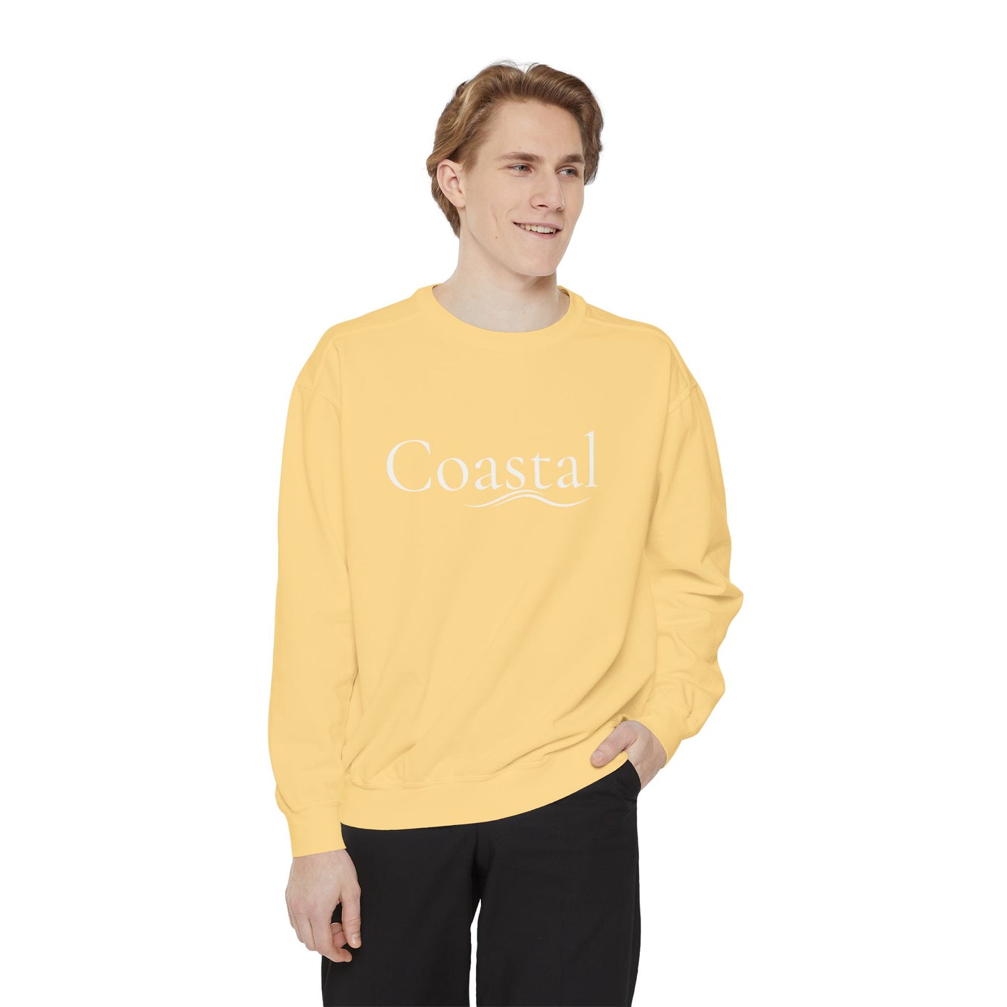 Beach Graphic Sweatshirt — Retro Wave Script Pullover