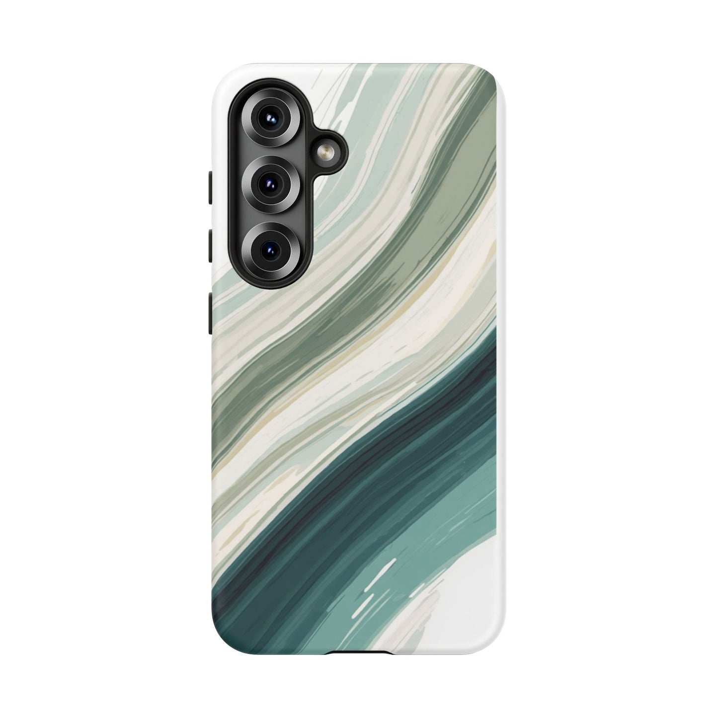 Sea Glass Drift Phone Case – Coastal Abstract Ocean Waves iPhone Case | Sage Green Minimalist Protective Cover