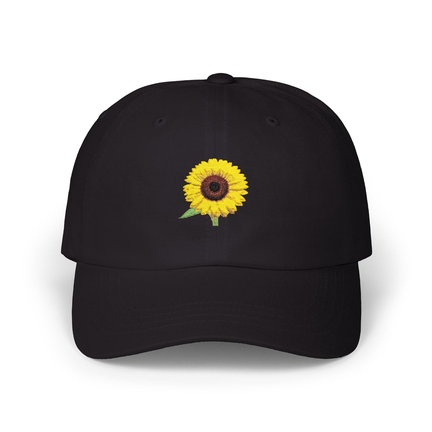 Black-Eyed Susan Mom Embroidered  Dad Cap (white font)