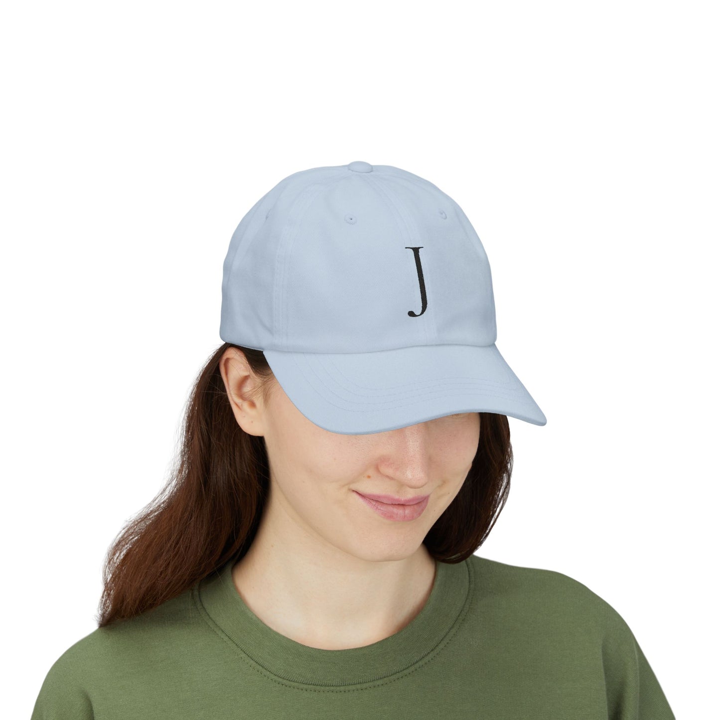 Wear My Story Embroidered Initial Hat - Letter J on the Classic Dad Cap