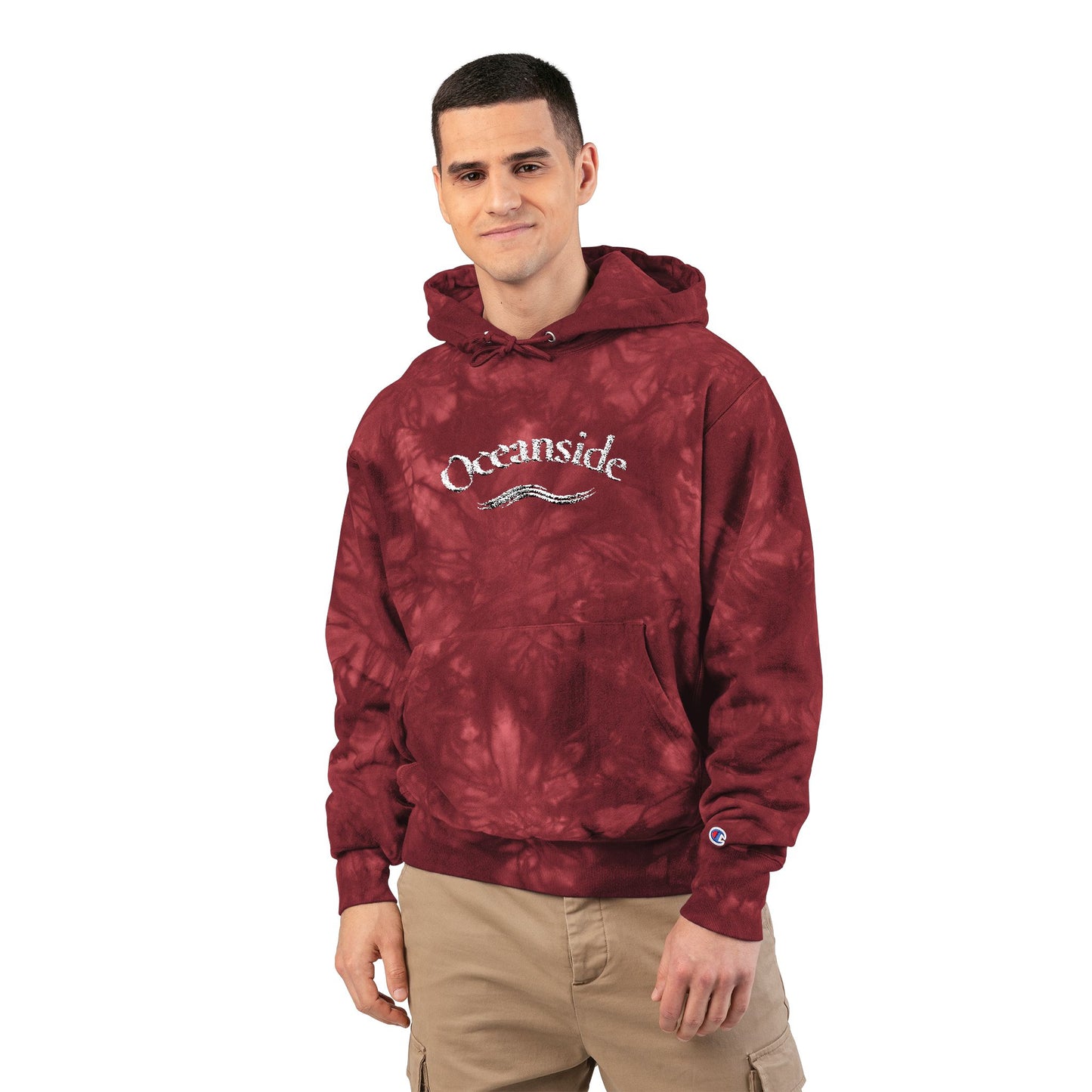 Oceanside Embroidered Tie-Dye Hoodie