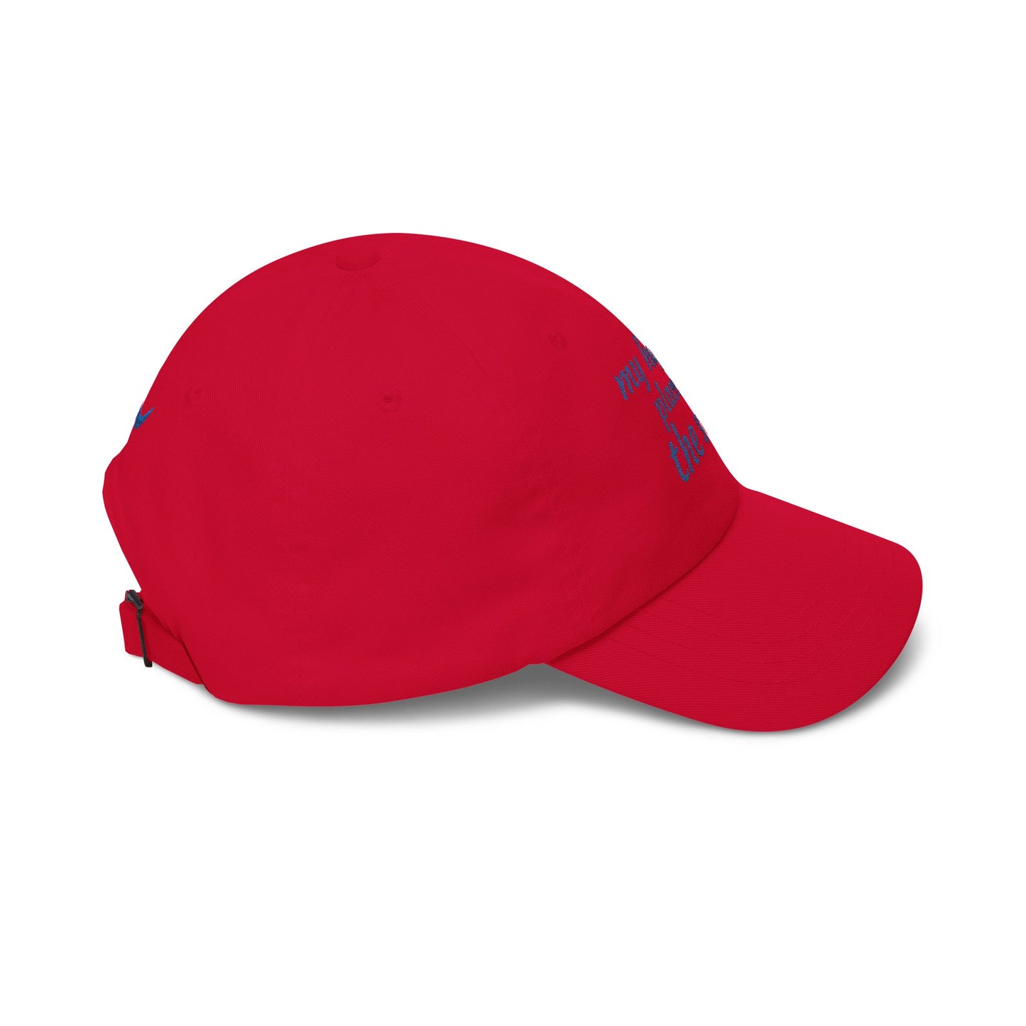 My Happy Place Is the Sea Embroidered White Dad Cap