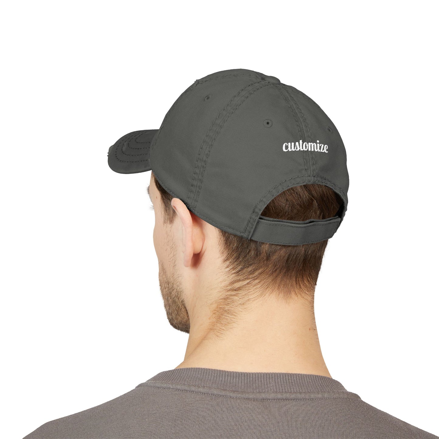 Personalized Embroidered Distressed Dad Hat | Custom Text Vintage Cap | Your Story Your Way | Beach Town, Name or Phrase Hat | Up to 15 Characters