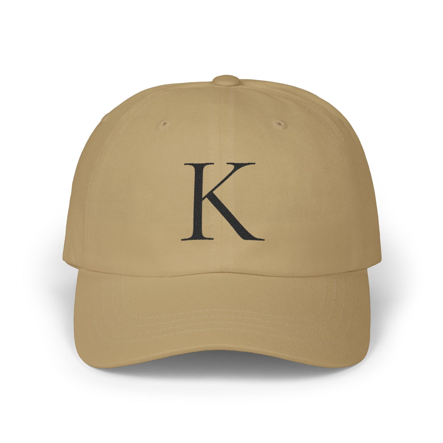 Wear My Story Embroidered Initial Hat - Letter K on the Classic Dad Cap