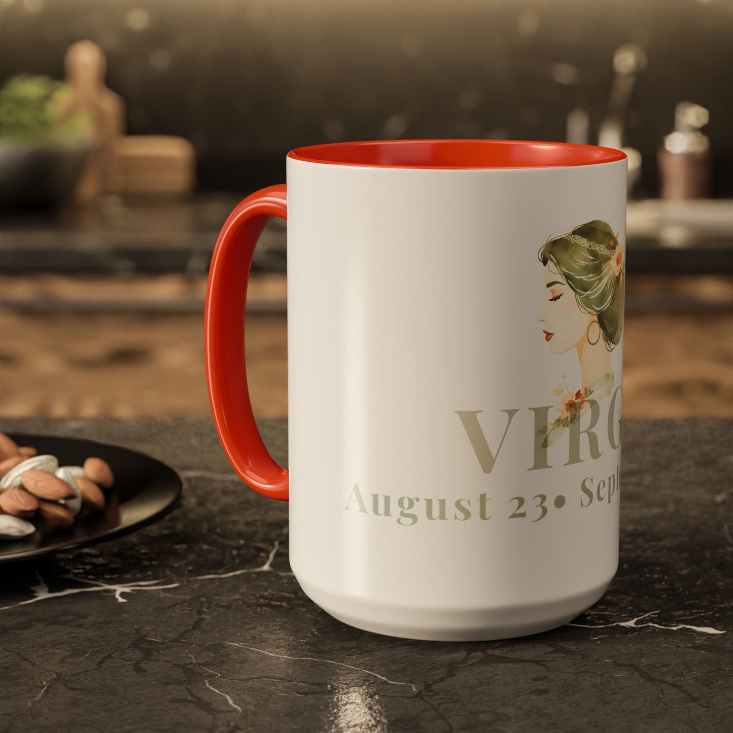 Virgo Zodiac Mug - August 23-September 22 Astrology Coffee Cup - Virgo Maiden Zodiac Sign Mug - 15 oz.