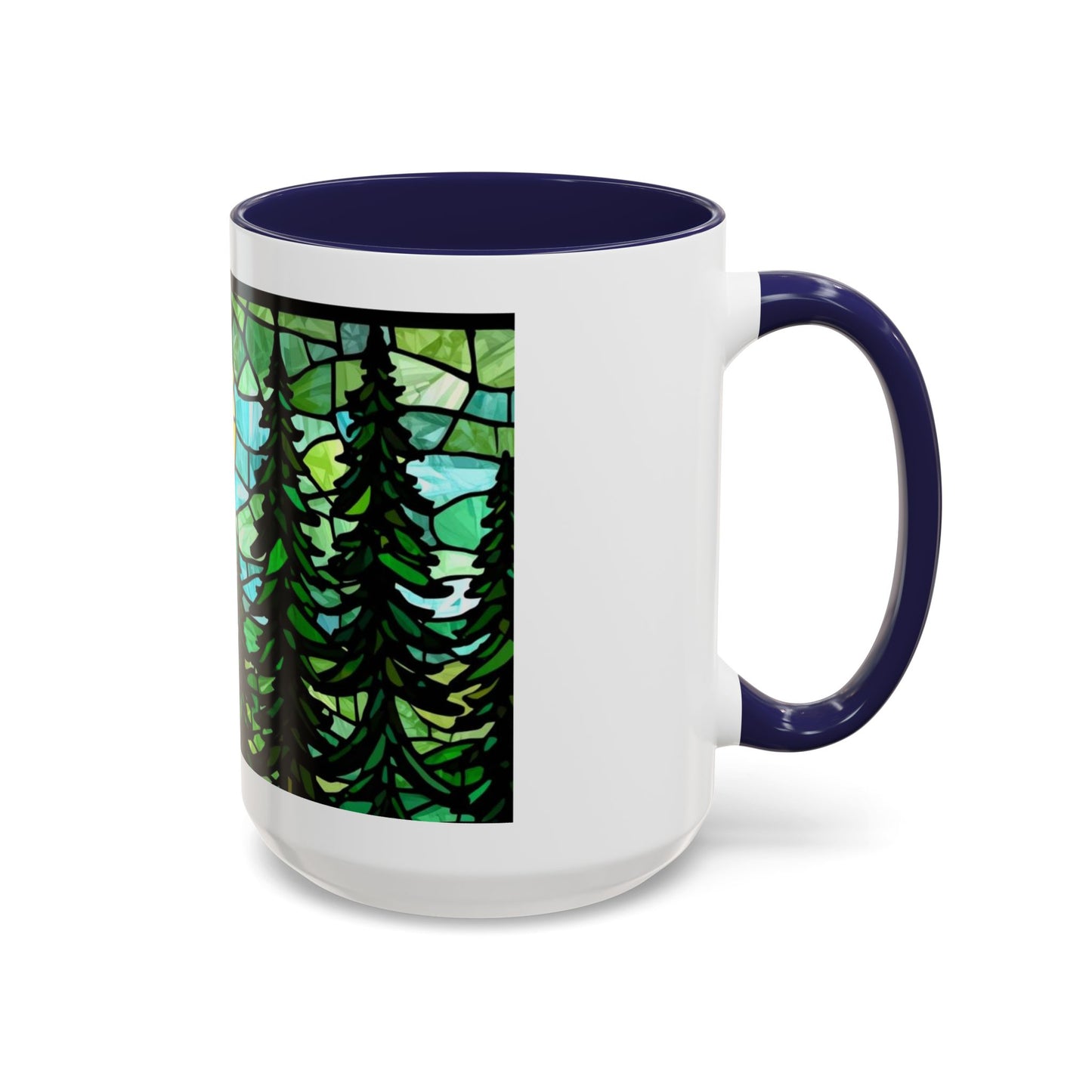 Stained Glass Forest Sunrise Mug – 15oz