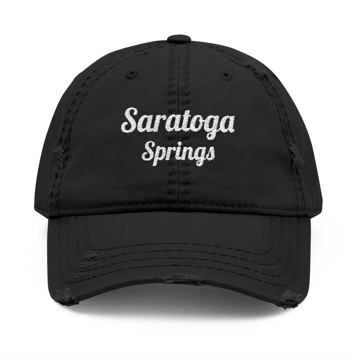 Personalized Embroidered Distressed Dad Hat | Custom Text Vintage Cap | Your Story Your Way | Beach Town, Name or Phrase Hat | Up to 15 Characters