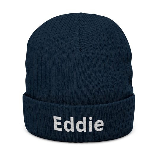 Ribbed Knit Beanie (Embroidery) personalized hat