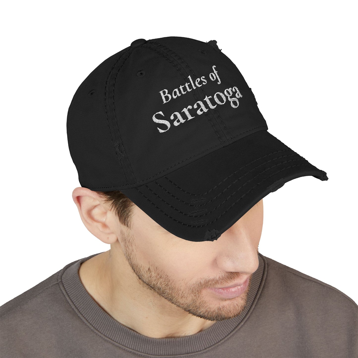 Distressed Embroidered Dad Hat — Battles of Saratoga 250th Anniversary