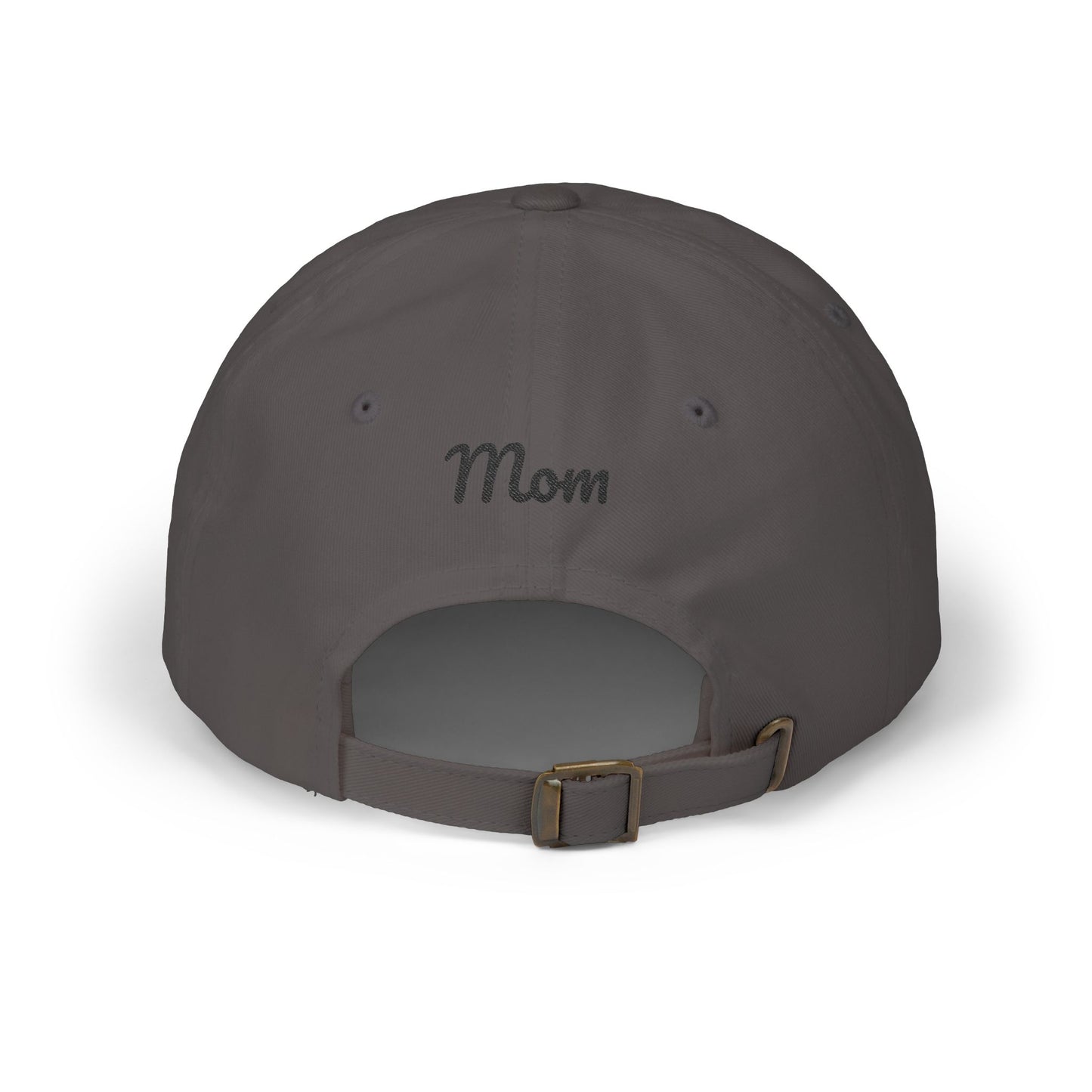 Sunflower 'Mom' Dad Cap — Embroidered Floral Baseball Hat, black font