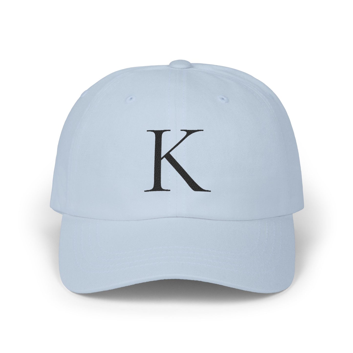 Wear My Story Embroidered Initial Hat - Letter K on the Classic Dad Cap